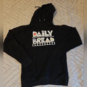 Mens black Daily Bread hoodie